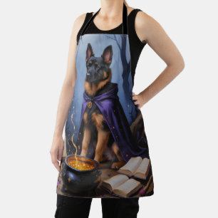 Delantal Pintura caprichosa de Halloween de perro Malinois 