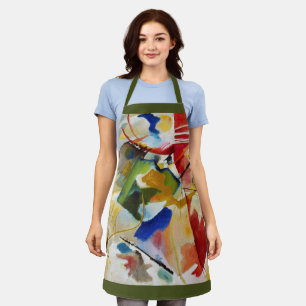 Delantal Pintura con centro verde de Wassily Kandinsky