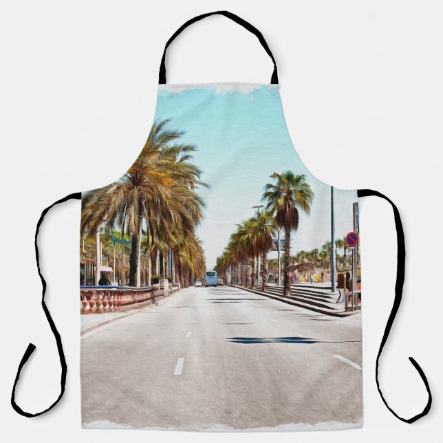 Delantal Pintura de aceite. Imitación. Ilustracion. Calle a (Anverso)