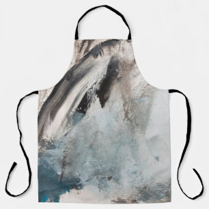 Delantal Pintura de arte abstracta gris y azul.abstracta,ar