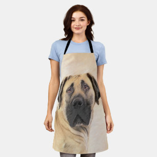 Delantal Pintura de Boerboel - Arte Perro Original Cuto