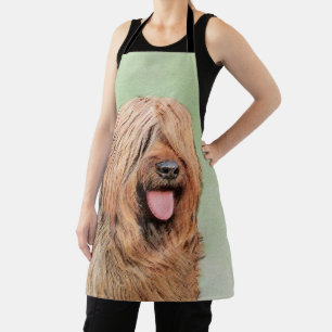 Delantal Pintura de Briard - Arte de Perro Original.