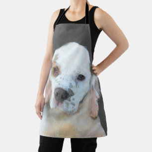 Delantal Pintura de Cachorro Español - Arte Perro Original