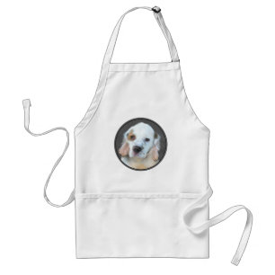 Delantal Pintura de Clumber Spaniel - Arte de Perro Origina