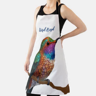 Delantal Pintura de colibrí de Vibrant Allen