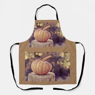 Delantal Pintura de Día de Acción de Gracias de la Calabaza