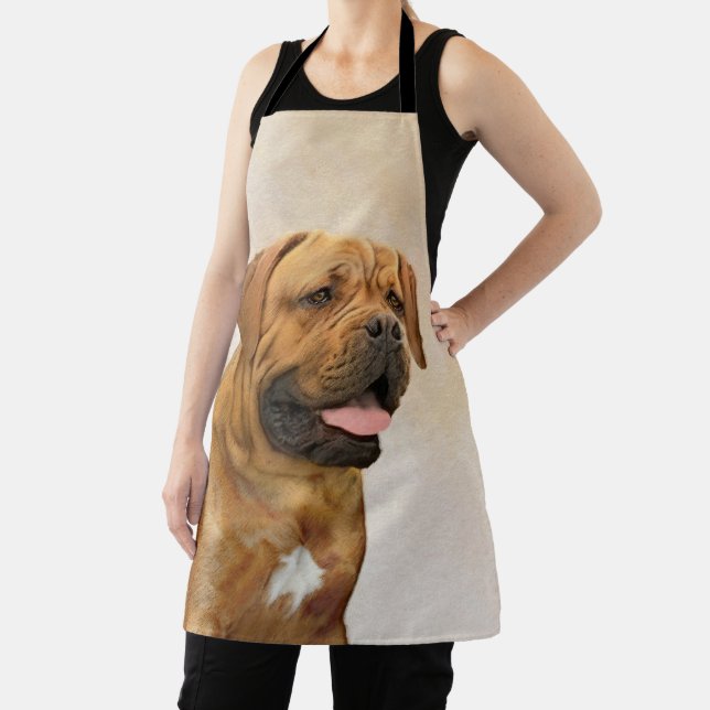 Delantal Pintura de Dogue de Burdeos - Arte de perro origin (in situ)