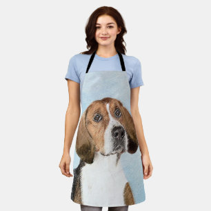 Delantal Pintura de Foxhound inglesa - Arte Perro Original 