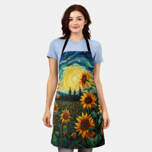 Delantal Pintura de Girasoles de Van Gogh