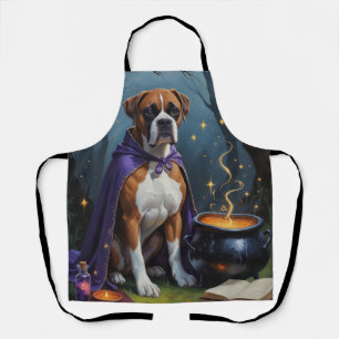 Delantal Pintura de Halloween de Boxer Dog
