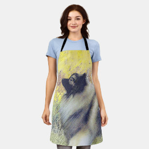 Delantal Pintura de Keeshond Aspen - Arte de perro original