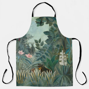 Delantal Pintura de la jungla ecuatorial de Rousseau