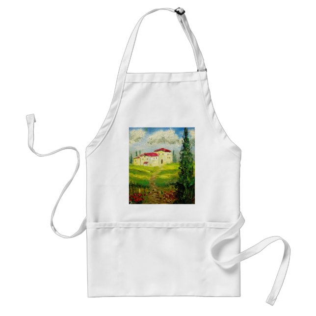 Delantal Pintura de la ladera de Toscana (Frente)
