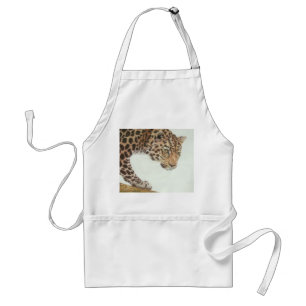 Delantal Pintura de leopardo joven