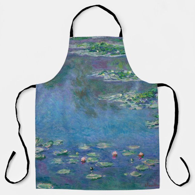 Delantal Pintura de los alilies de agua de Monet (Anverso)