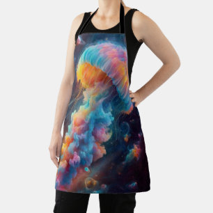 Delantal Pintura de medusas cosmológicas