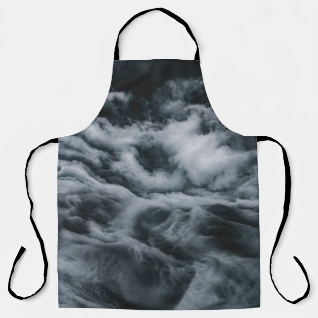 Delantal Pintura de nubes grises (Anverso)