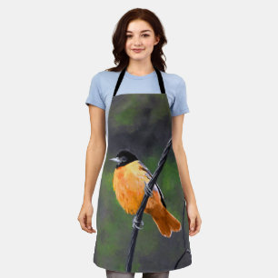 Delantal Pintura de Oriole - Arte de Pájaros Original