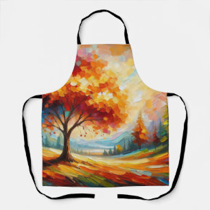 Delantal Pintura de paisajes con colores brillantes