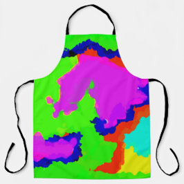 Delantal Pintura de patrón abstracto colorido de tinta de 2