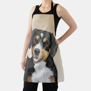 Delantal Pintura de Perro de la Montaña Entlebucher Arte Pe