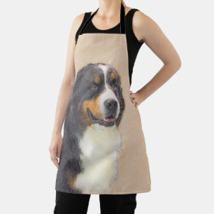 Delantal Pintura de Perro de Montaña 2 de Berna - Cute Orig