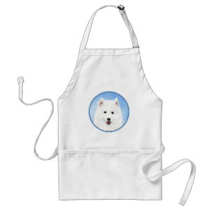 Delantal Pintura de pimienta de Samoyed - Arte Perro Origin
