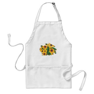 Delantal Pintura de pincel de los Aprones de girasoles amar