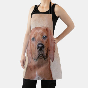 Delantal Pintura de Redbone Coonhound - Arte de perro origi