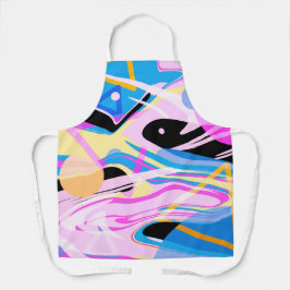 Delantal Pintura de resumen geométrico de tres dimensiones