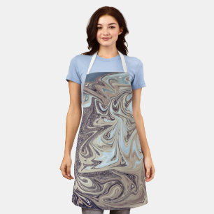 Delantal Pintura de resumen oceánico   Mejor arte abstracto