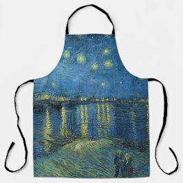 Delantal Pintura de Ródano Noche Van Gogh Starry