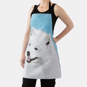 Delantal Pintura de Samoyedo - Arte de Perro Original Lindo