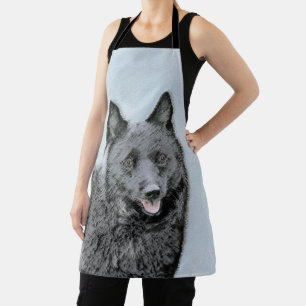 Delantal Pintura de Schipperke - Arte Perro Original Cuto