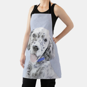 Delantal Pintura de Setter Inglés Blue Belton Arte de Perro