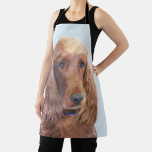Delantal Pintura de Setter Irlandés - Arte de Perro Origina