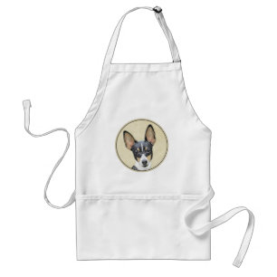 Delantal Pintura de Toy Fox Terrier - Arte de Perro Origina