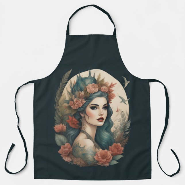 Delantal Pintura de una mujer (Anverso)