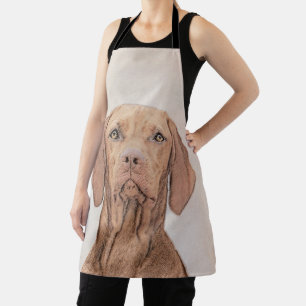 Delantal Pintura de Vizsla - Arte de Perro Original Lindo