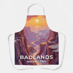 Delantal Pintura del Parque Nacional Badlands Dakota del Su