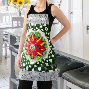 Delantal Pintura divertida y animada del fiesta al azar