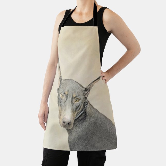 Delantal Pintura Doberman Pinscher - Original Dog Art (in situ)
