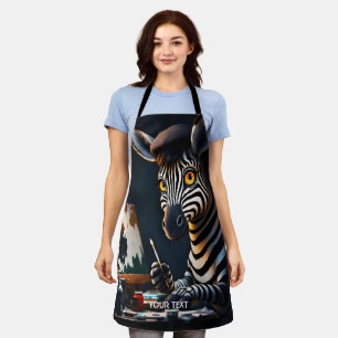 Delantal Pintura facial de cebra suave