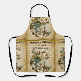 Delantal Pintura floral de época de panadería en Francia