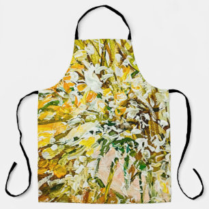 Delantal Pintura grabado en relieve expresiva en lienzo, cr