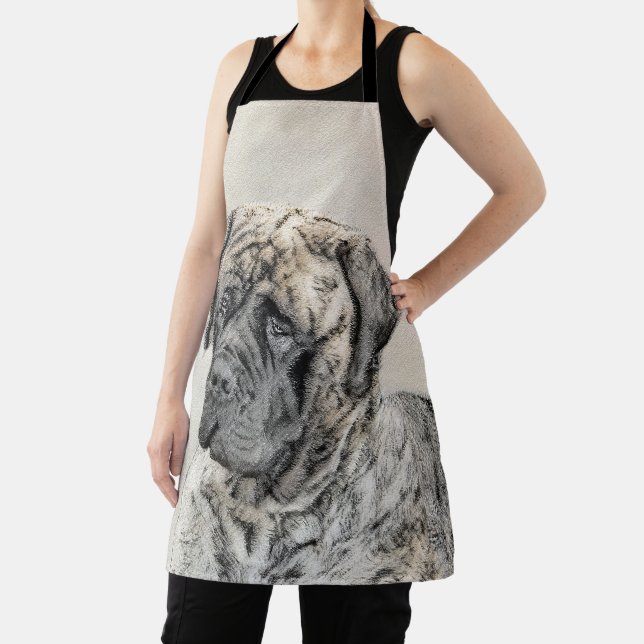 Delantal Pintura inglesa de castiff (Brindle) - Arte de per (in situ)