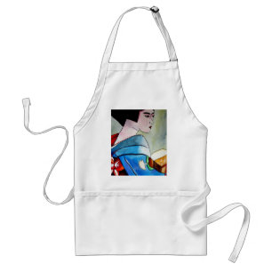 Delantal Pintura original de color Geisha