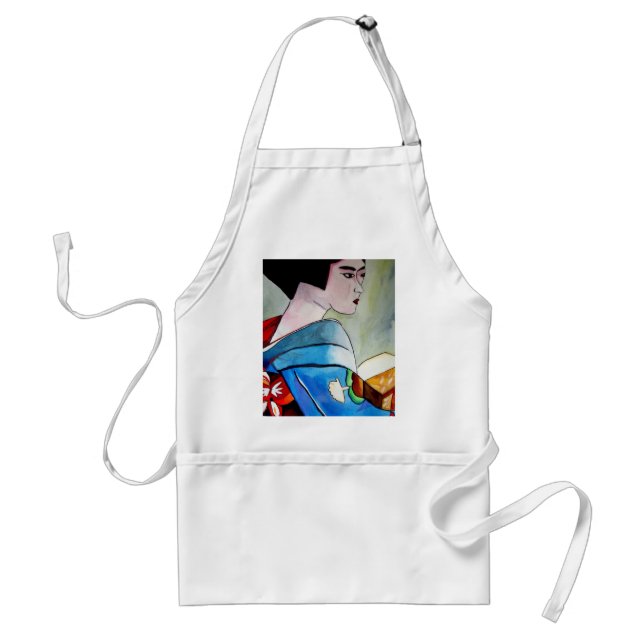 Delantal Pintura original de color Geisha (Frente)