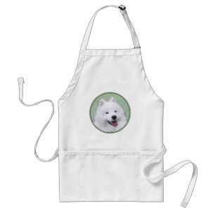 Delantal Pintura Samoyed - Arte Perro Original Cuto