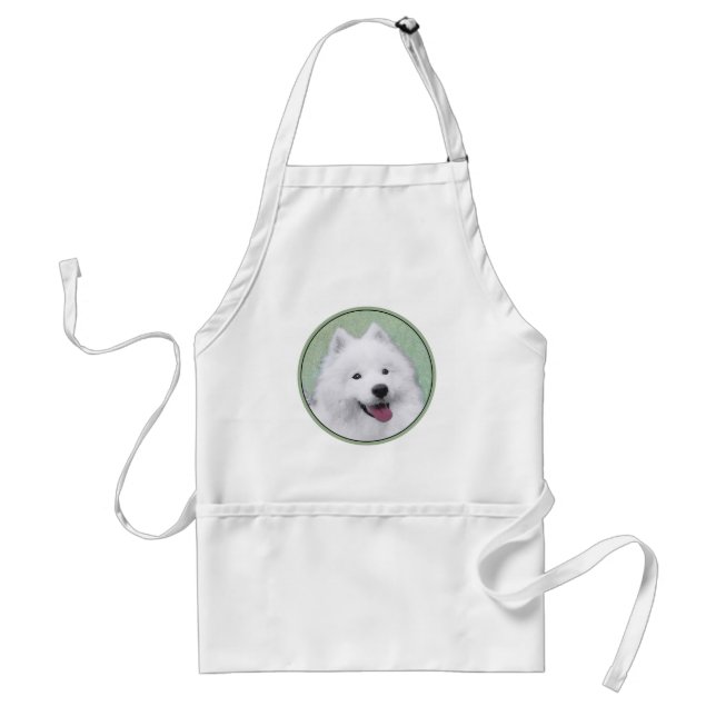 Delantal Pintura Samoyed - Arte Perro Original Cuto (Frente)